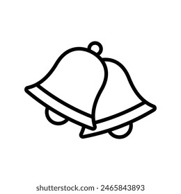 christmas bell icon vector design template simple and clean