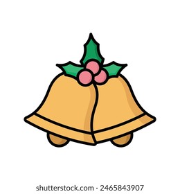 christmas bell icon vector design template simple and clean