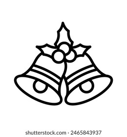 christmas bell icon vector design template simple and clean