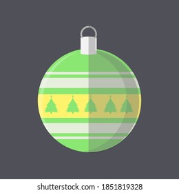 Fondo plano del icono de la campana de Navidad