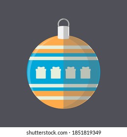 Christmas Bell Icon Vector Flat Background