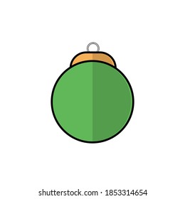 Christmas Bell Icon Vector Flat Background