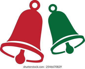 Christmas bell icon vector illustration