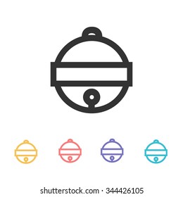 Christmas bell icon. vector illustration