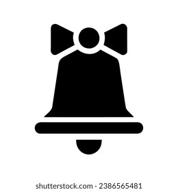 vector de icono de campana de navidad aislado