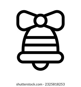 Christmas Bell Icon Vector Symbol Design Illustration
