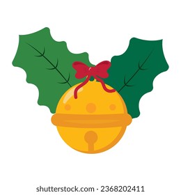 vector de ilustración de campana de navidad aislado