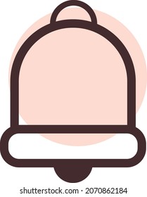 campana de Navidad, ilustración, vector, sobre fondo blanco.