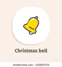 Christmas bell isometric vector illustrations icons for web and mobile applications