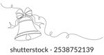 Christmas bell line art. Christmas decoration line art