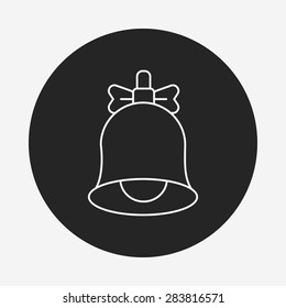 Christmas bell line icon