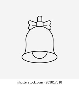 Christmas bell line icon