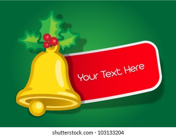 Christmas Bell Message Label