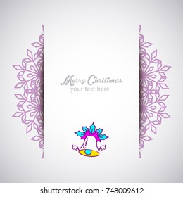 Christmas bell on paper web