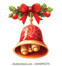 christmas bell on white background