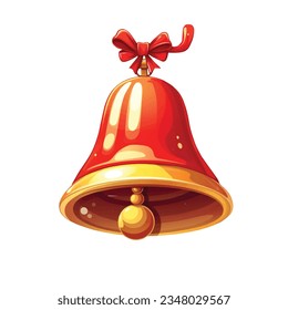 christmas bell on white background