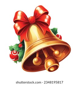 christmas bell on white background