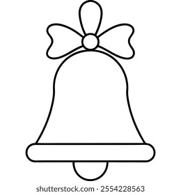 Christmas bell on white background 