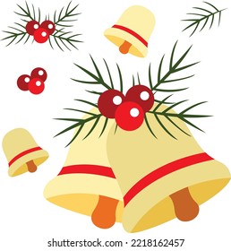 Christmas Bell Ornament  Illustration Vector Clipart