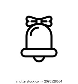 Christmas Bell Outline Icon. Christmas Bell Icon