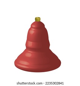 CHRISTMAS BELL ARCHIVO DE VECTOR 3D ROJO 