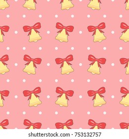 christmas bell seamless pattern