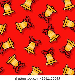 Christmas bell Seamless Pattern Background	
