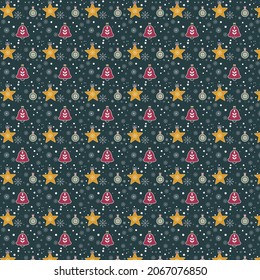 Christmas bell seamless pattern design. Can use for print, templates, fabric, presentation, textile, banner, poster, wallpaper, digital paper, scrapbook, instant download