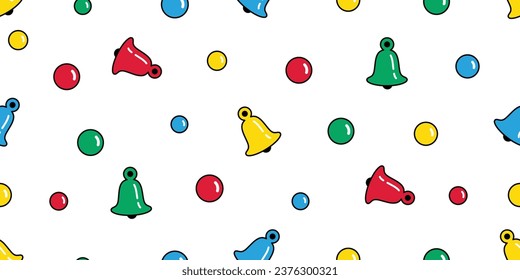 Weihnachtsring-Glocke nahtlose Muster-Cartoon-Bonbons