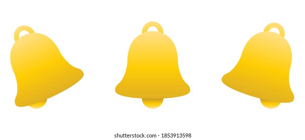 Christmas Bell. Set Of Flat Icons. Vector Illustration.