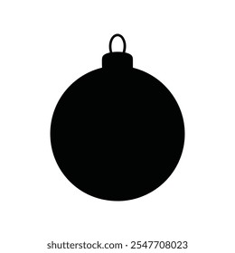 Christmas bell silhouette vector art