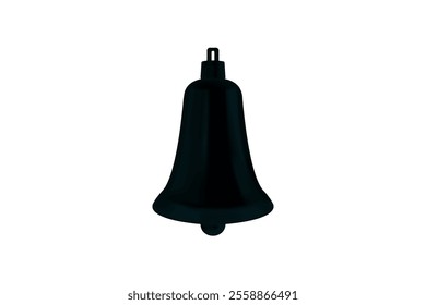 Christmas bell silhouette vector art white background illustration