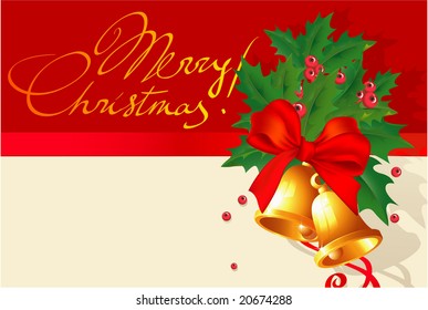 Christmas bell. Vector.