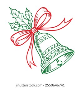 Christmas Bell Vector art Illustration