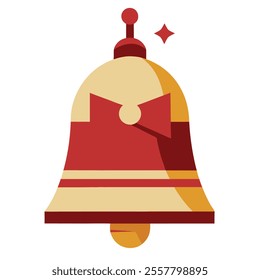 Christmas bell vector art illustration