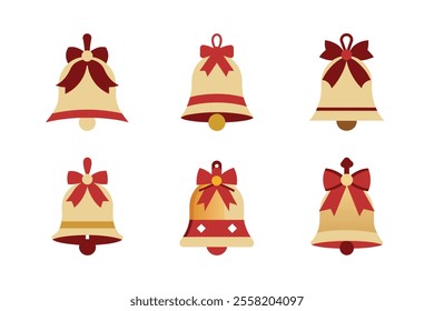 Christmas bell vector art illustration bundle