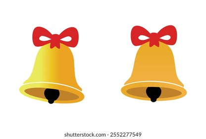 Christmas bell vector art white background