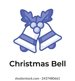 Christmas bell vector design in modern style, jingle bell