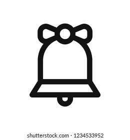 Christmas bell vector icon