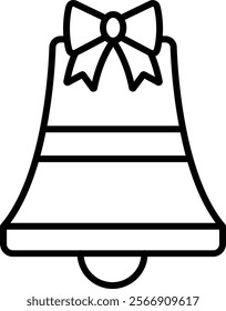 Christmas Bell vector icon. Can be used for printing, mobile and web applications.