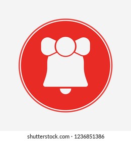 Christmas bell vector icon sign symbol