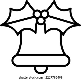 Christmas bell Vector Icon which is suitable for commercial work and easily modify or edit it
