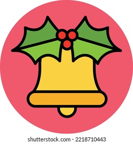Christmas bell Vector Icon which is suitable for commercial work and easily modify or edit it
