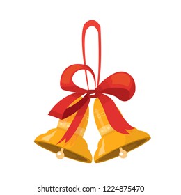 Christmas bell, vector illustration