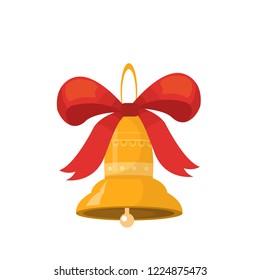 Christmas bell, vector illustration