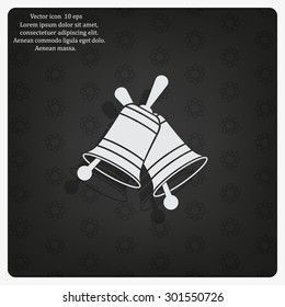 Christmas bell. Vector illustration.