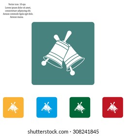 Christmas bell. Vector illustration.