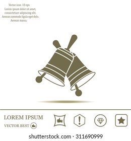 Christmas bell. Vector illustration.