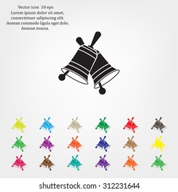 Christmas bell. Vector illustration.
