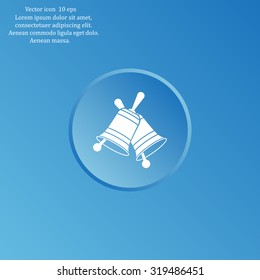 Christmas bell. Vector illustration.